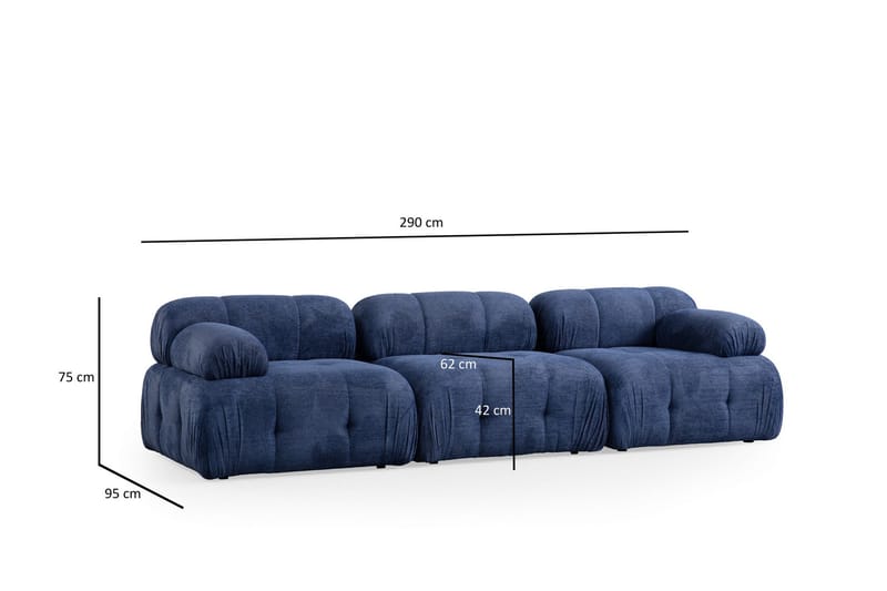 Bengul Soffa 3-sits - Blå - Möbler - Vardagsrum - Soffor - 3-sits soffor