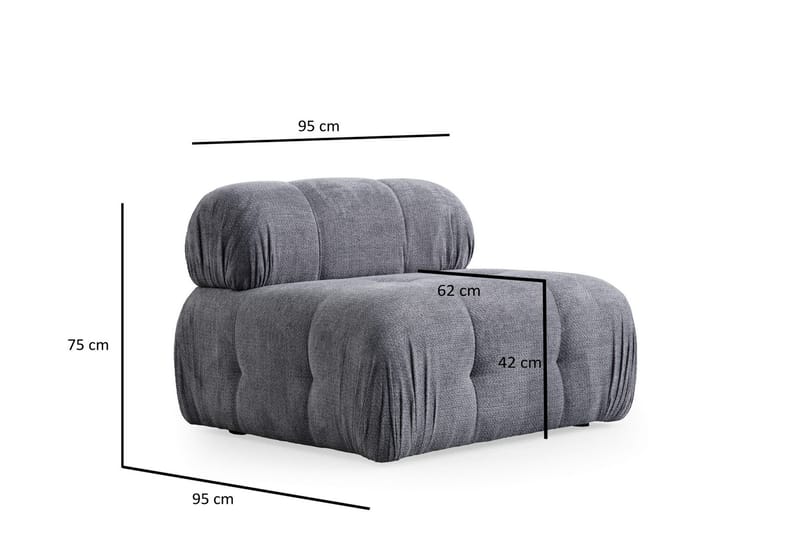 Bengul Soffa 3-sits - Grå - Möbler - Vardagsrum - Soffor - 3-sits soffor