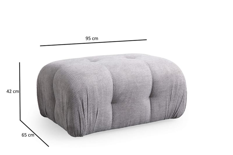 Bengul Soffa med Divan 2-sits - Ljusgrå - Möbler - Vardagsrum - Soffor - Divansoffa & schäslong