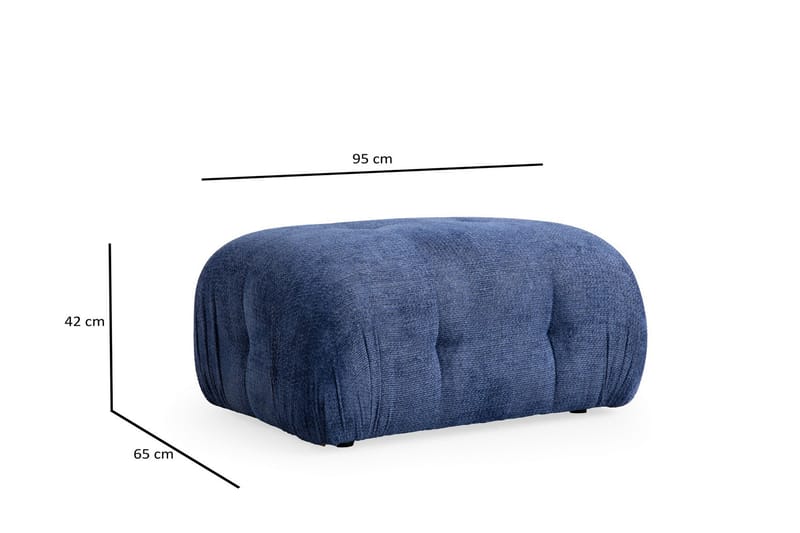 Bengul Soffa med Divan 3-sits - Blå - Möbler - Vardagsrum - Soffor - Divansoffa & schäslong