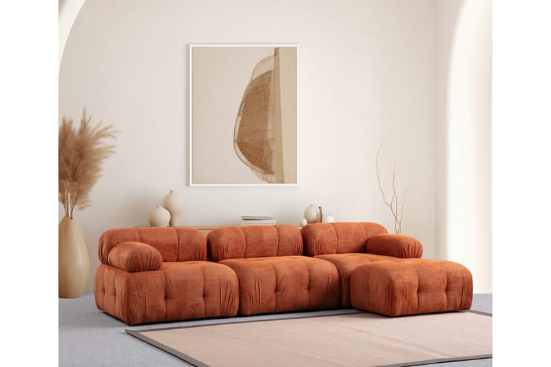 Bengul Soffa med Divan 3-sits - Orange - Möbler - Vardagsrum - Soffor - Divansoffa & schäslong