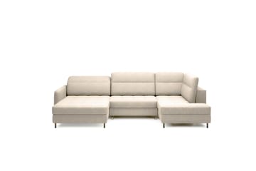 Berrto Soffa med Divan och Schäslong 5-sits Beige