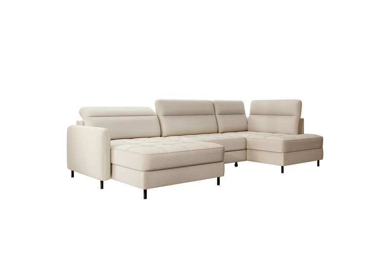 Berrto Soffa med Divan och Schäslong 5-sits Beige - Möbler - Vardagsrum - Soffor - U-soffor