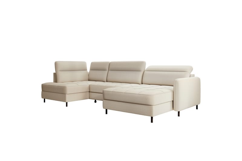 Berrto Soffa med Divan och Schäslong 5-sits Beige - Möbler - Vardagsrum - Soffor - U-soffor