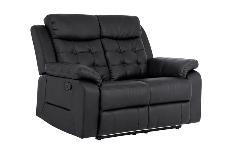 OWENS Reclinersoffa 2-sits Konstläder Svart - Möbler - Vardagsrum - Soffor - Reclinersoffor & Biosoffor