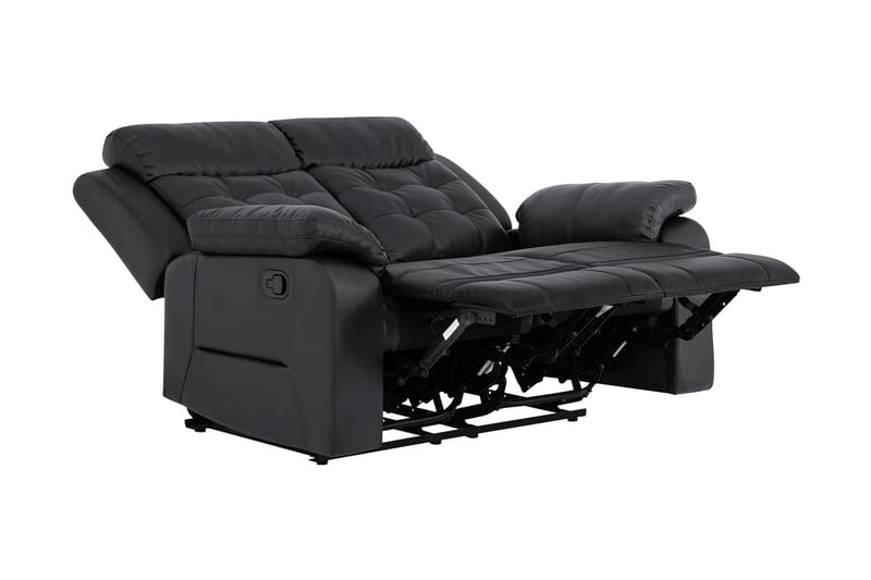 OWENS Reclinersoffa 2-sits Konstläder Svart - Möbler - Vardagsrum - Soffor - Reclinersoffor & Biosoffor