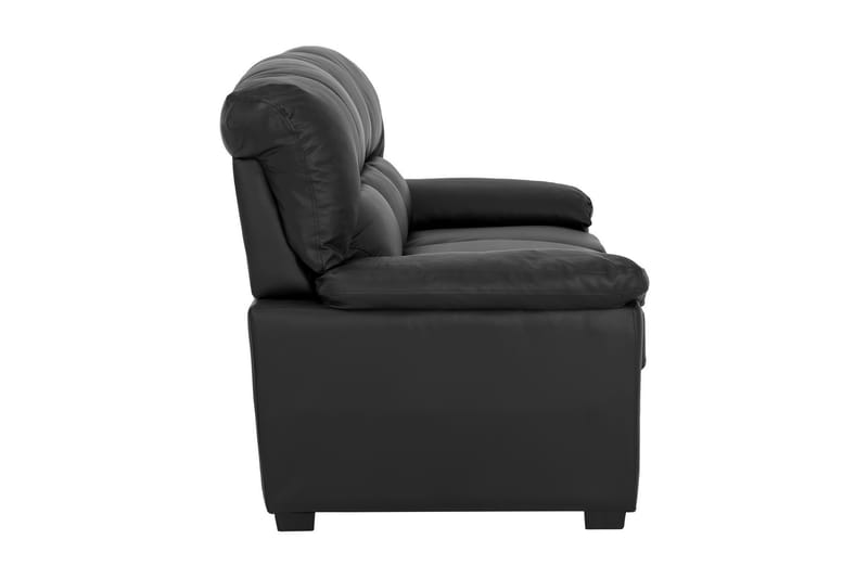 SIGGE 3-sits Soffa Konstläder Svart - Möbler - Vardagsrum - Soffor - Reclinersoffor & Biosoffor