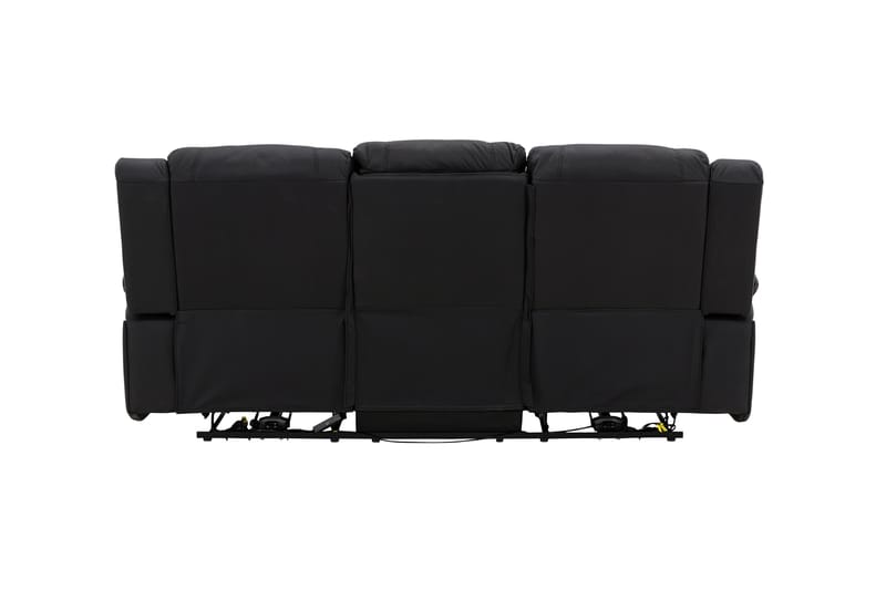 Singapore Reclinersoffa 3 sits Konstläder - Svart - Möbler - Vardagsrum - Soffor - Reclinersoffor & Biosoffor