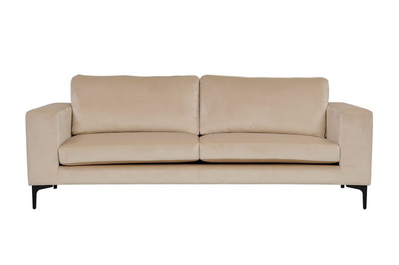 Bloom Sammetssoffa 3-sits - Beige - Möbler - Vardagsrum - Soffor - 3-sits soffor