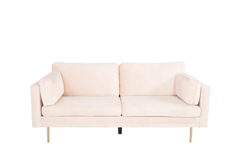 Bloom Sammetssoffa 3-sits - Beige - Möbler - Vardagsrum - Soffor - 3-sits soffor