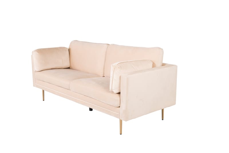 Bloom Sammetssoffa 3-sits - Beige - Möbler - Vardagsrum - Soffor - 3-sits soffor