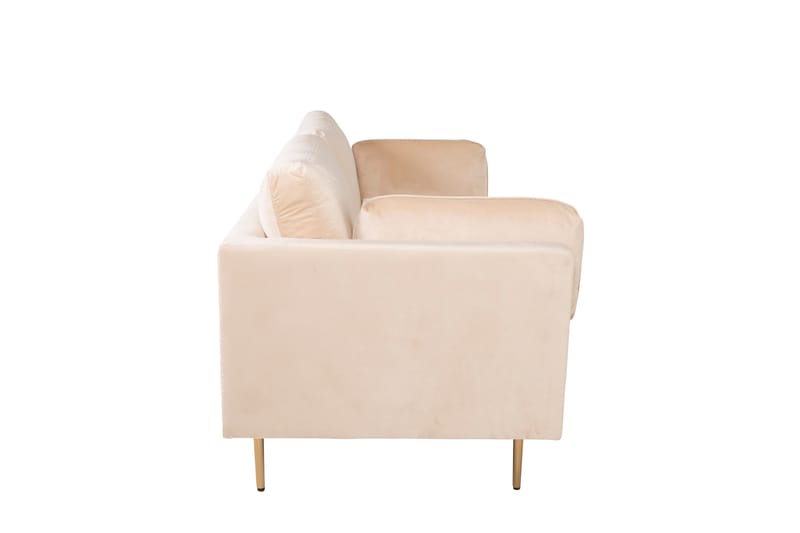 Bloom Sammetssoffa 3-sits - Beige - Möbler - Vardagsrum - Soffor - 3-sits soffor