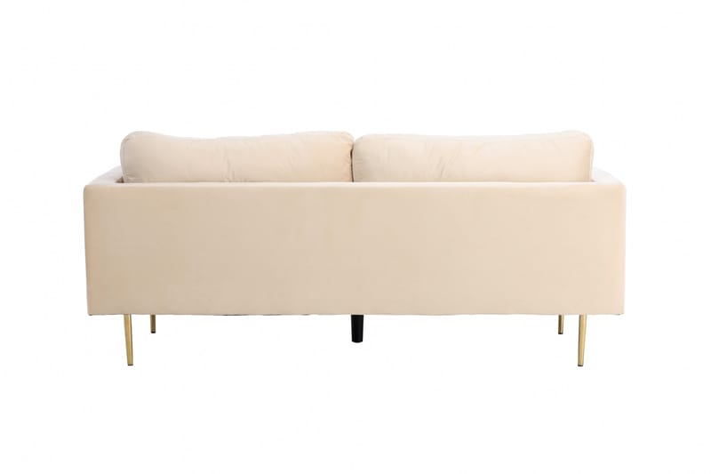 Bloom Sammetssoffa 3-sits - Beige - Möbler - Vardagsrum - Soffor - 3-sits soffor