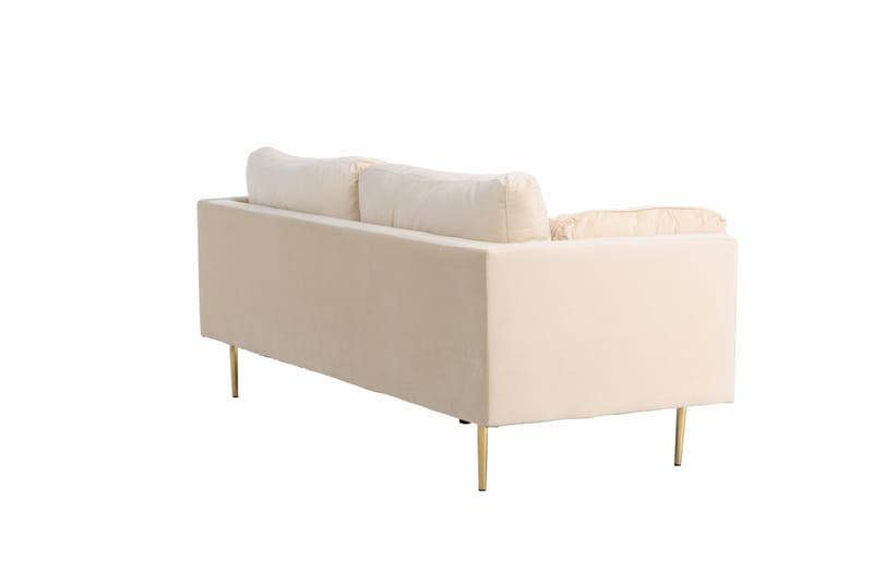 Bloom Sammetssoffa 3-sits - Beige - Möbler - Vardagsrum - Soffor - 3-sits soffor