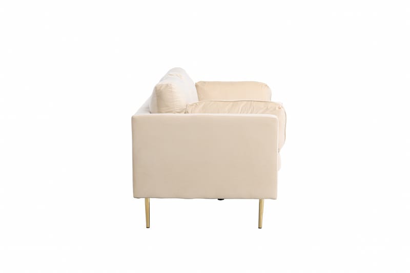 Bloom Sammetssoffa 3-sits - Beige - Möbler - Vardagsrum - Soffor - 3-sits soffor