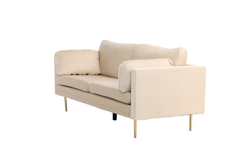 Bloom Sammetssoffa 3-sits - Beige - Möbler - Vardagsrum - Soffor - 3-sits soffor