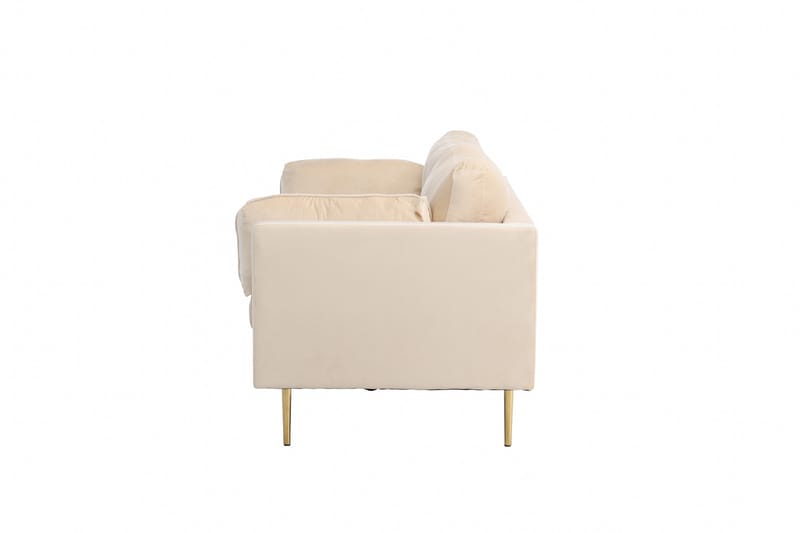 Bloom Sammetssoffa 3-sits - Beige - Möbler - Vardagsrum - Soffor - 3-sits soffor