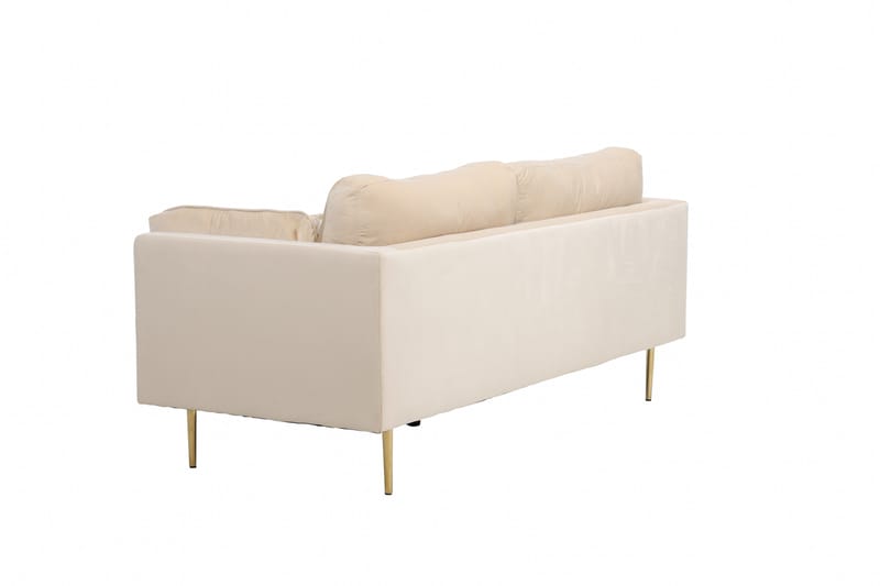 Bloom Sammetssoffa 3-sits - Beige - Möbler - Vardagsrum - Soffor - 3-sits soffor