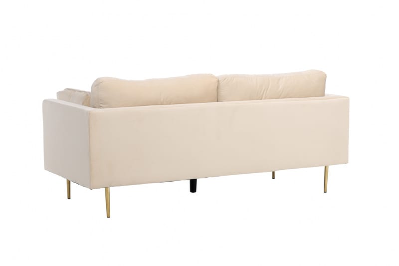 Bloom Sammetssoffa 3-sits - Beige - Möbler - Vardagsrum - Soffor - 3-sits soffor