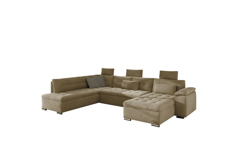 Borgstena Soffa med Divan och Schäslong 4-sits - Beige/Brun - Möbler - Vardagsrum - Soffor - U-soffor