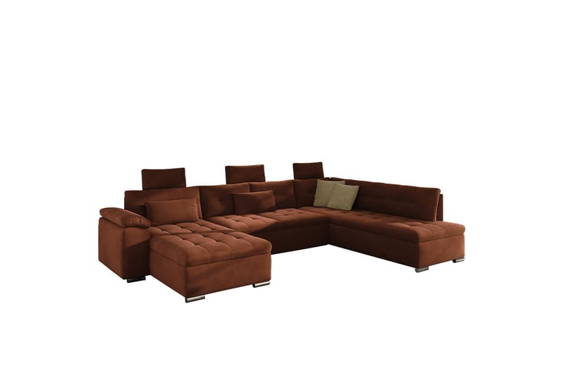 Borgstena Soffa med Divan och Schäslong 4-sits - Brun/Beige - Möbler - Vardagsrum - Soffor - U-soffor