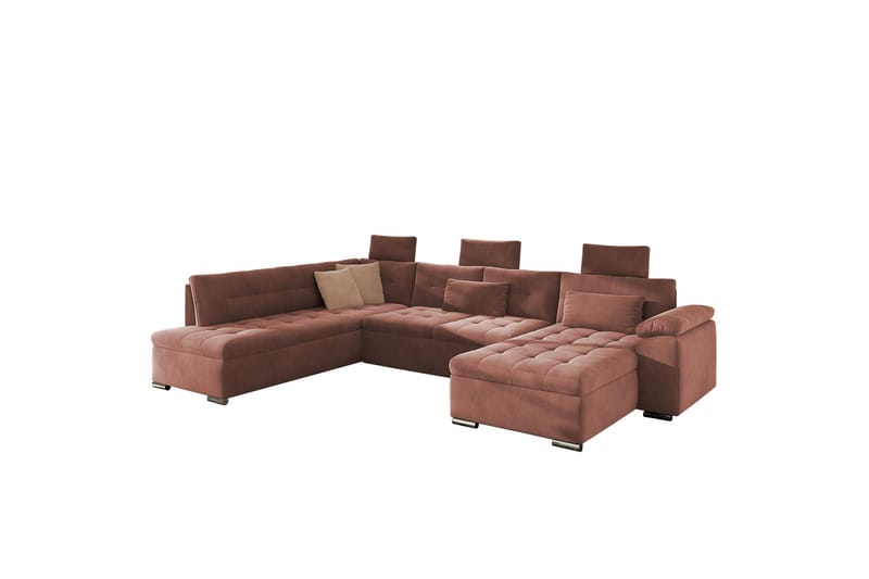 Borgstena Soffa med Divan och Schäslong 4-sits - Brun/Beige - Möbler - Vardagsrum - Soffor - U-soffor