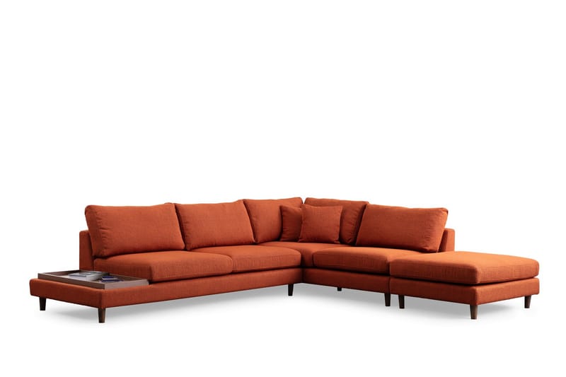 Brigid 4-sits Soffa med Divan Orange - Möbler - Vardagsrum - Soffor - Divansoffa & schäslong