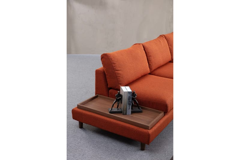 Brigid 4-sits Soffa med Divan Orange - Möbler - Vardagsrum - Soffor - Divansoffa & schäslong