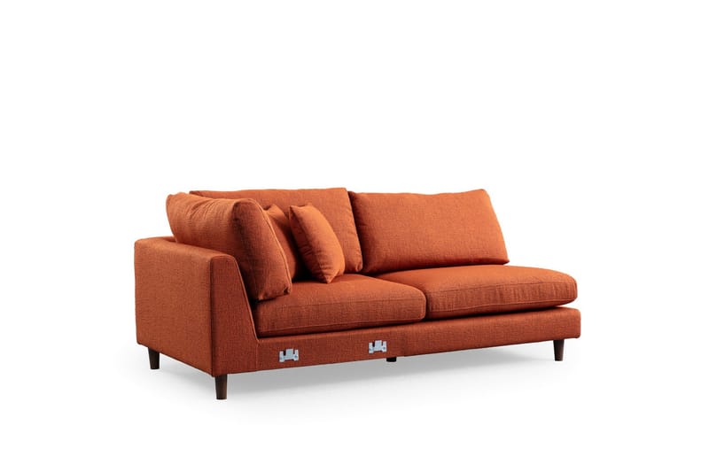 Brigid 4-sits Soffa med Divan Orange - Möbler - Vardagsrum - Soffor - Divansoffa & schäslong