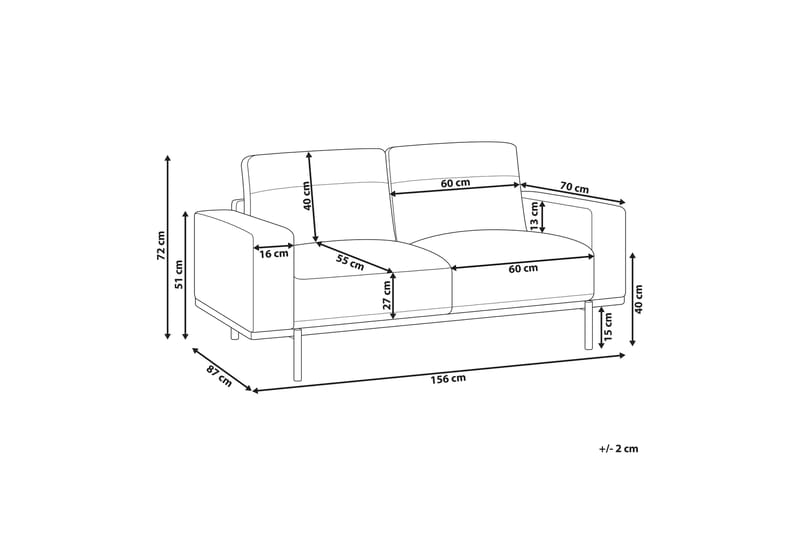 Bruna Soffa 2-sits - Beige - Möbler - Vardagsrum - Soffor - 2-sits soffor