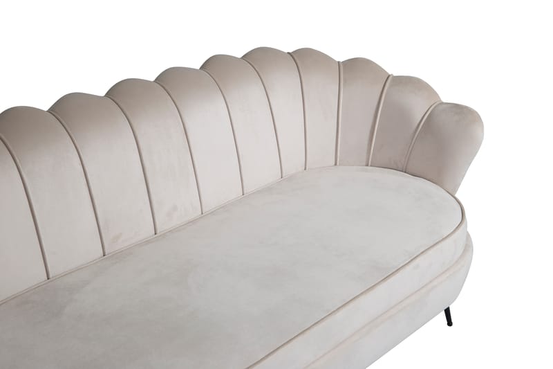 Calais 3-sits Soffa Sammet - Beige - Möbler - Vardagsrum - Soffor - 3-sits soffor