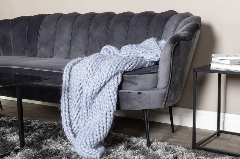 Calais 3-sits Soffa Sammet - Mörkgrå - Möbler - Vardagsrum - Soffor - 3-sits soffor