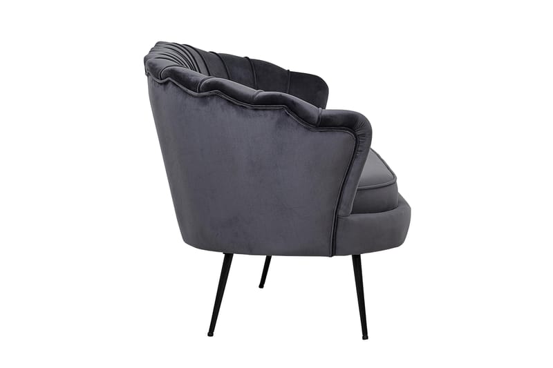 Calais 3-sits Soffa Sammet - Mörkgrå - Möbler - Vardagsrum - Soffor - 3-sits soffor