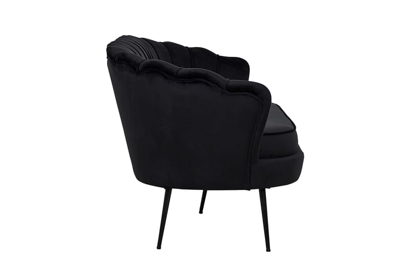 Calais 3-sits Soffa Sammet - Svart - Möbler - Vardagsrum - Soffor - 3-sits soffor