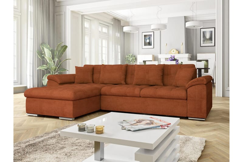 Camior Soffa med Divan 3-sits - Orange - Möbler - Vardagsrum - Soffor - Divansoffa & schäslong