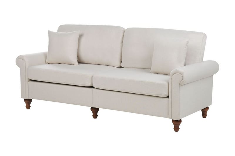 Cher Soffa 3-sits - Beige/Mörkt trä - Möbler - Vardagsrum - Soffor - 3-sits soffor