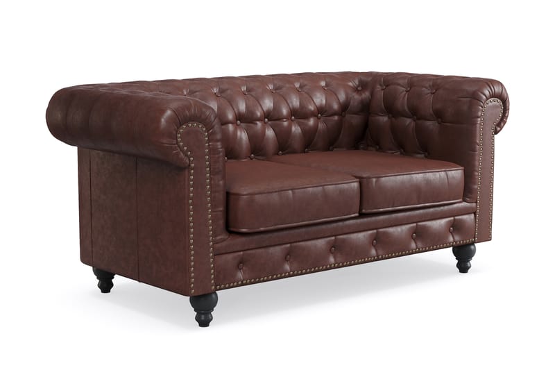 CHESTERFIELD LUX 2-sits Soffa Mörkbrun - Möbler - Vardagsrum - Soffor - 2-sits soffor