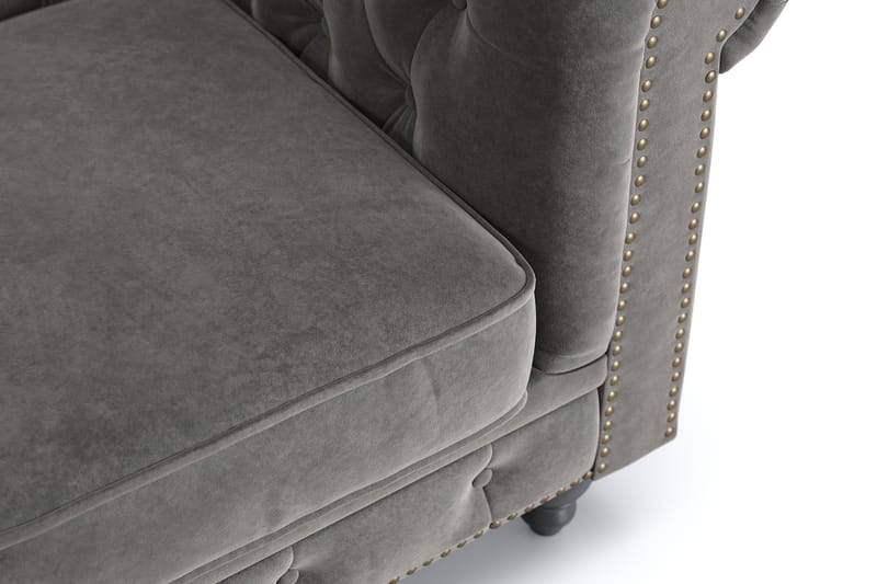 CHESTERFIELD LUX 2-sits Soffa Mörkgrå - Möbler - Vardagsrum - Soffor - 2-sits soffor