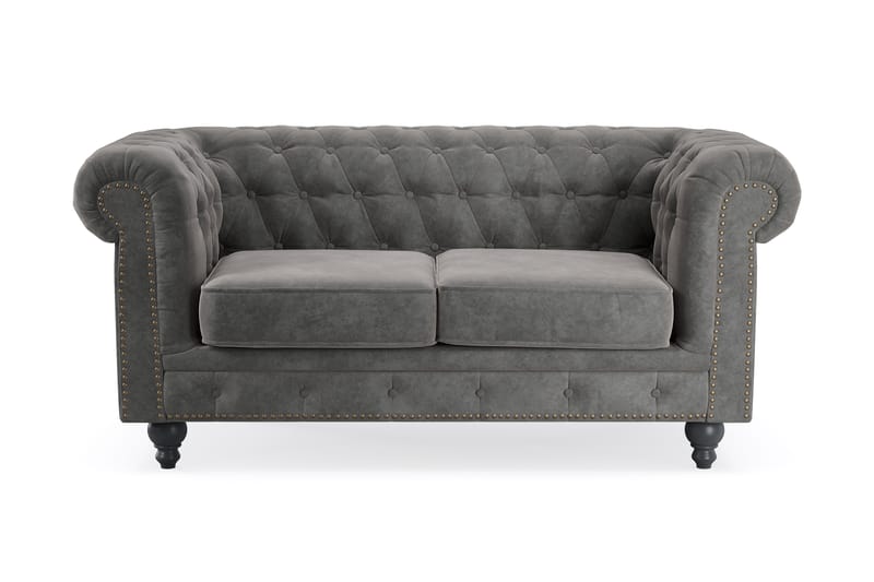 CHESTERFIELD LUX 2-sits Soffa Mörkgrå - Möbler - Vardagsrum - Soffor - 2-sits soffor