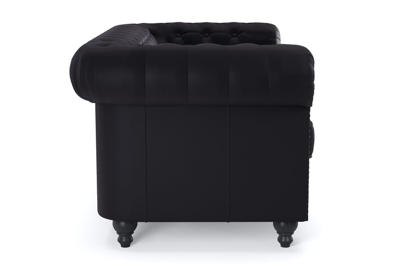 CHESTERFIELD LUX 2-sits Soffa Svart PU - Möbler - Vardagsrum - Soffor - 2-sits soffor