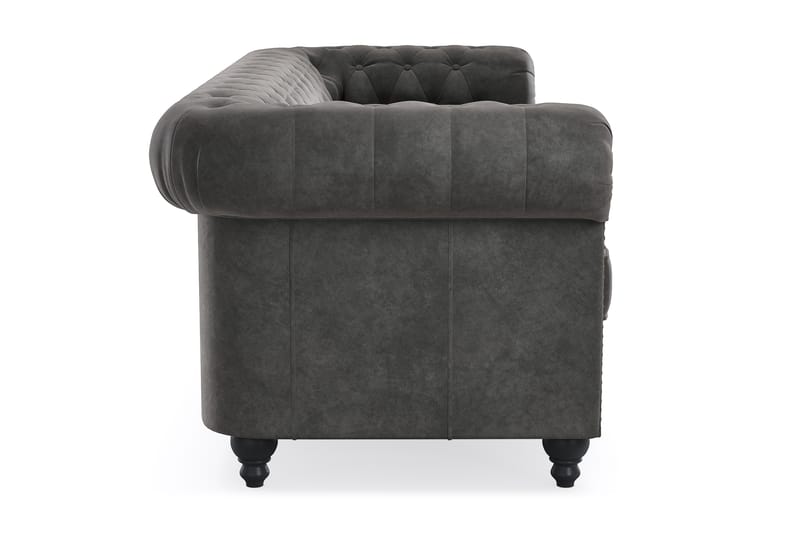 CHESTERFIELD LUX 3-sits Soffa Mörkgrå - Möbler - Vardagsrum - Soffor - 3-sits soffor