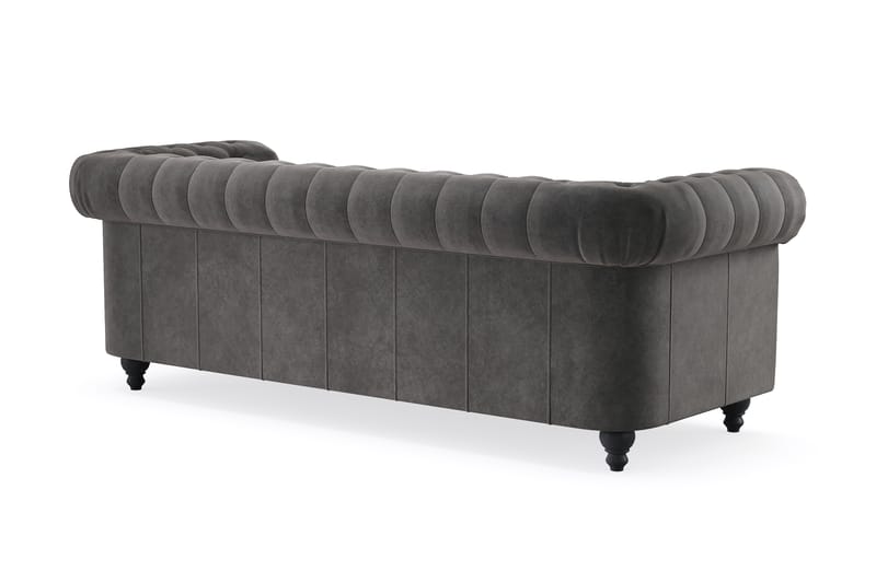 CHESTERFIELD LUX 3-sits Soffa Mörkgrå - Möbler - Vardagsrum - Soffor - 3-sits soffor