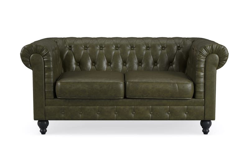 CHESTERFIELD Lyx 2-sits Soffa Mörkgrön PU - Möbler - Vardagsrum - Soffor - 2-sits soffor