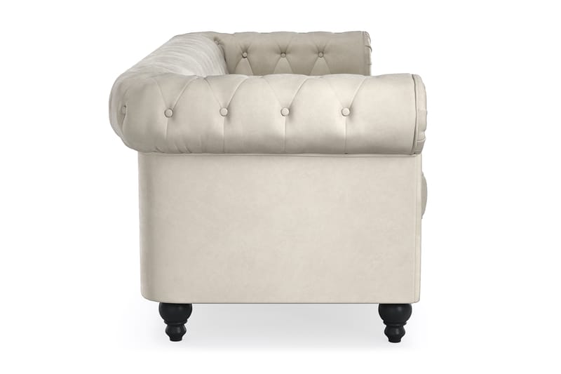 CHESTERFIELD Sammetssoffa 3-sits Beige - Möbler - Vardagsrum - Soffor - 3-sits soffor