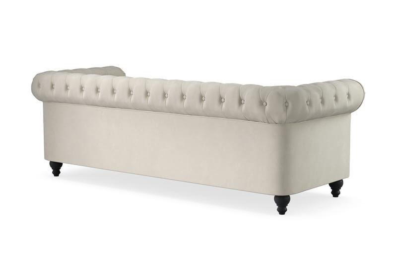 CHESTERFIELD Sammetssoffa 3-sits Beige - Möbler - Vardagsrum - Soffor - 3-sits soffor