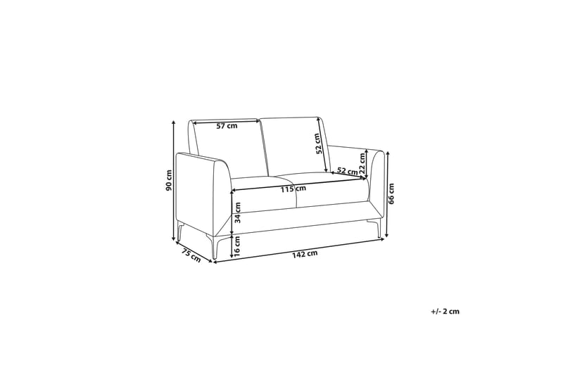 Chet Soffa 2-sits - Beige/Svart - Möbler - Vardagsrum - Soffor - 2-sits soffor