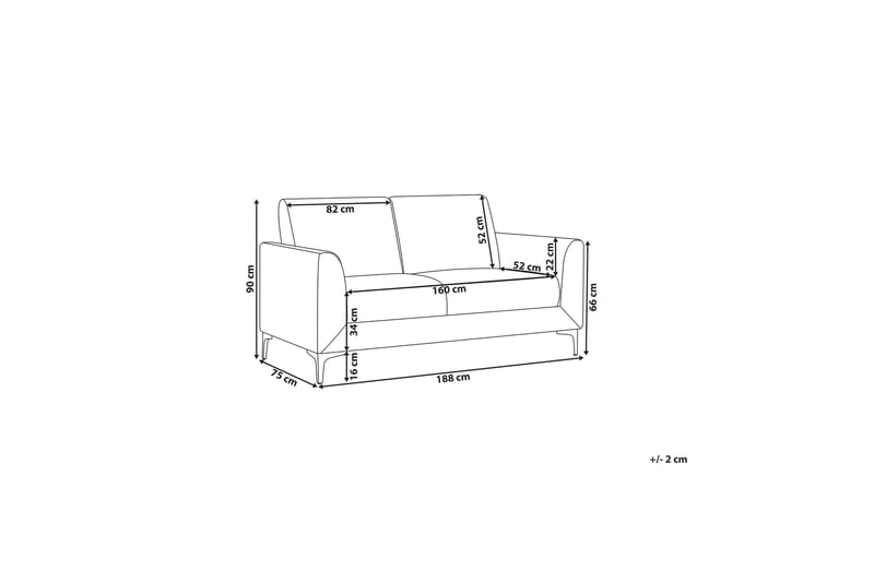 Chet Soffa 3-sits - Beige/Svart - Möbler - Vardagsrum - Soffor - 3-sits soffor