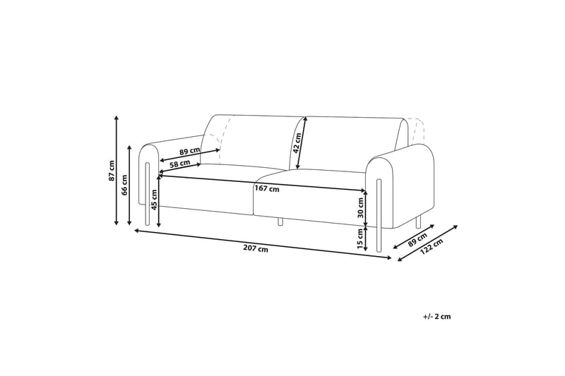 Christa Soffa 3-sits - Brun/Svart - Möbler - Vardagsrum - Soffor - 3-sits soffor