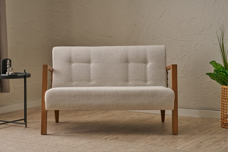 CROOKSTON Soffa 2-sits Creme - Möbler - Vardagsrum - Soffor - 2-sits soffor