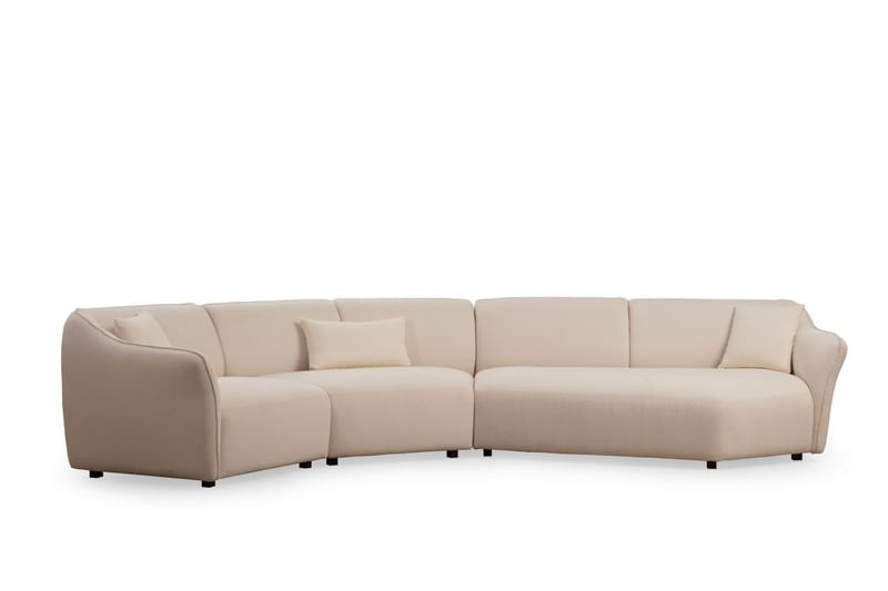 Damor Svängd Soffa 4-sits Beige - Möbler - Vardagsrum - Soffor - 4-sits soffor